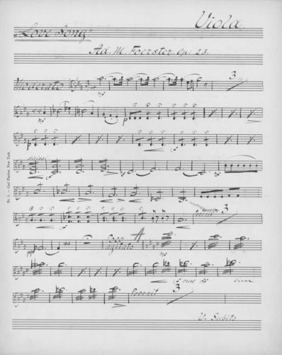 Opus 23 Love song viola
