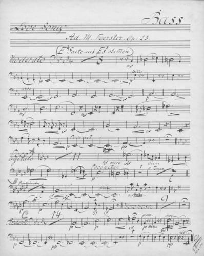 Opus 23 Love song bass