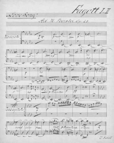 Opus 23 Love song 1st and 2nd bassoon