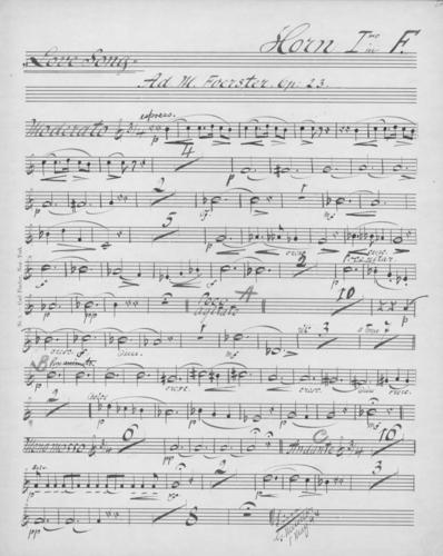 Opus 23 Love song 1st horn