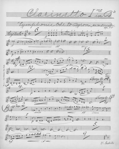 Opus 35 Symphonic ode to Byron: 1st clarinet