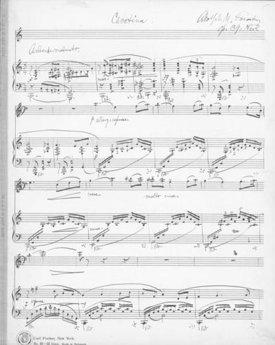 Opus 39 Two pieces for violoncello and piano No. 2 Cavatina