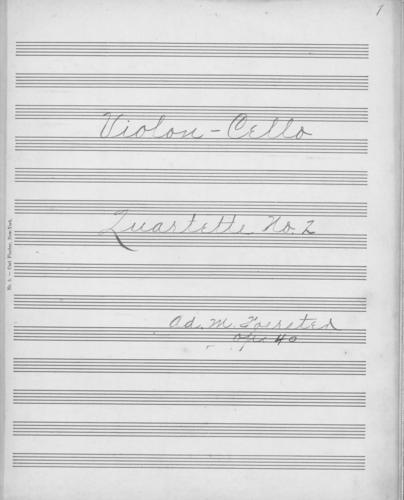 Opus 40 Second piano quartet: cello