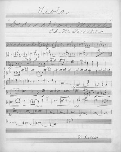 Opus 43 Dedication march: viola