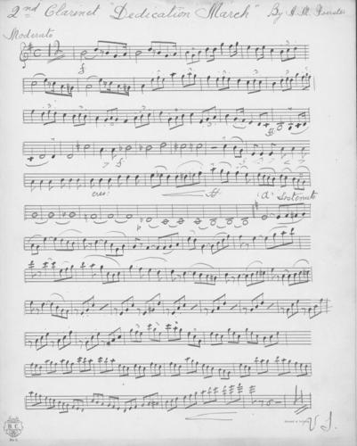 Opus 43 Dedication march: 2nd clarinet