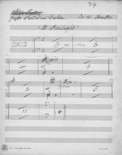 Opus 59 At twilight: bass drum and cymbals