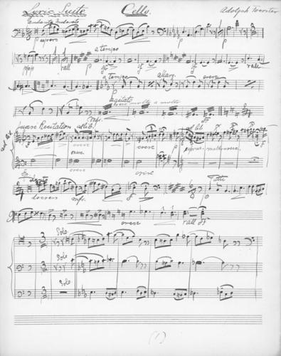 Opus 82 Lyric suite: cello