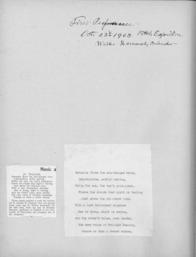 Foerster Orchestra MSS Scores Vol. 6: Opus 59 At twilight