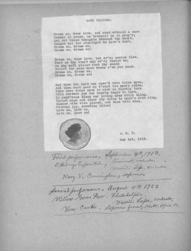 Foerster Orchestra MSS Scores Vol. 6: Opus 80 Love visions