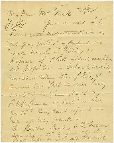 Carnegie writes to Frick about a misunderstanding concerning a recent business deal and yet, how going through with it will improve their rates on coke