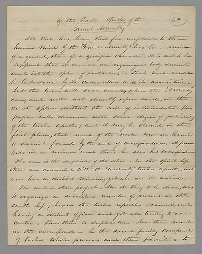 "Of the True Apostles of the General Assembly," [T. S. Sheldon]