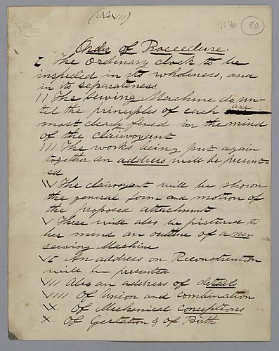 "Order Of Procedure," by J. M. Spear