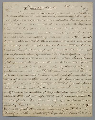 "Of Reconstruction, etc.," [J. M. Spear]