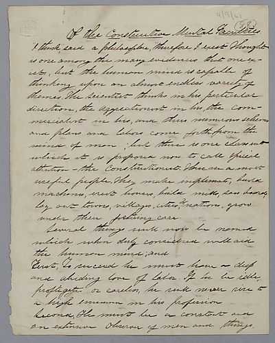 "Of the Constructive Mental Faculties," by J. M. Spear