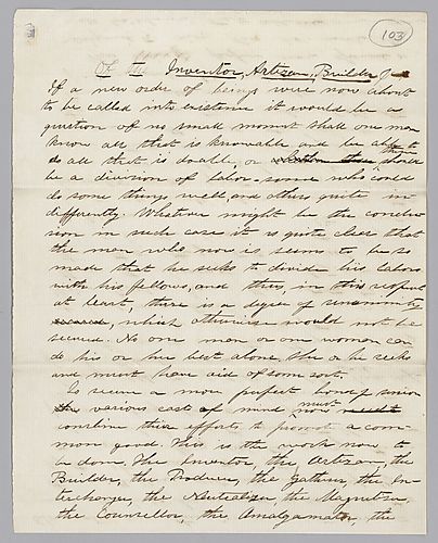 "Of the Inventor, Artisan, Builder," by J. M. Spear