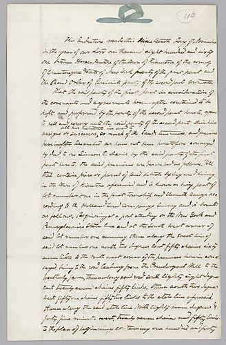 Indenture, Horace Fenton to the Sacred Order of Unionists, signed by Fenton and Sheldon