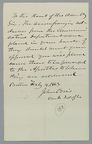 John Orvis to the head of the Assembly