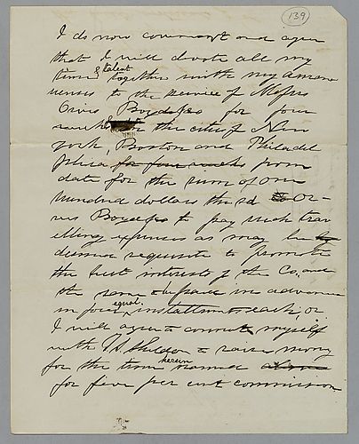 Community Proposition to Orvis, Boyd and Company by J. M. Spear