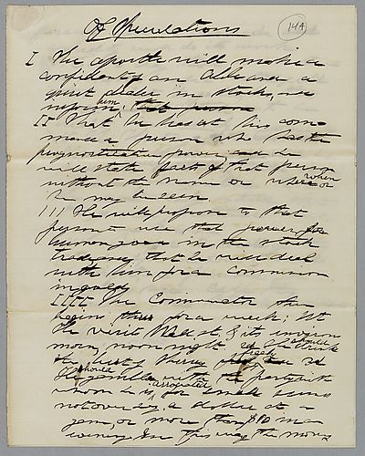 "Of Speculations," by J. M. Spear