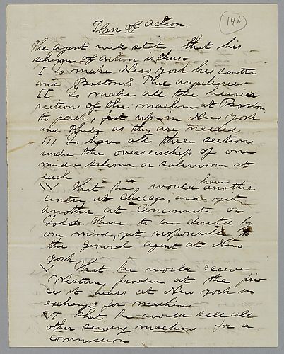"Plan of Action," by J. M. Spear