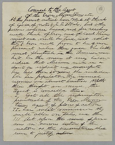 "Counsel to the Agent of the Iron Mountains, etc." by J. M. Spear