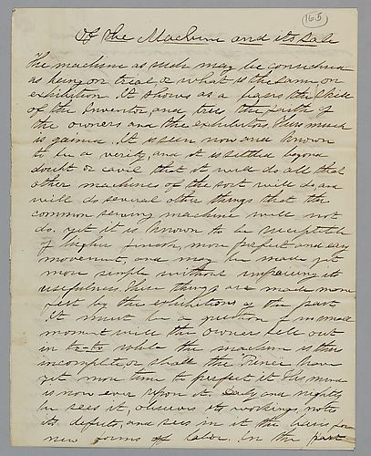 "Of the Machine and Its Sale," by J. M. Spear