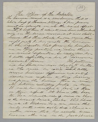 "The Office of the Mediator," by J. M. Spear