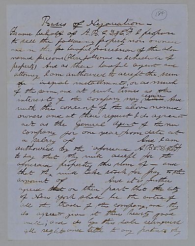 "Basis of Negotiation," by J. M. Spear