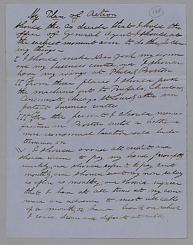 "My Plan of Action," by J. M. Spear