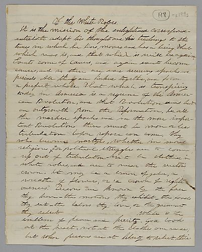 "Of the White Robes," "Of the Whore," "Of Covenants Written, or Other Obligations," by J. M. Spear