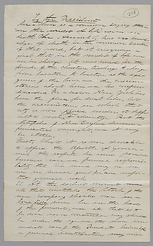 "To the President," J. M. Spear