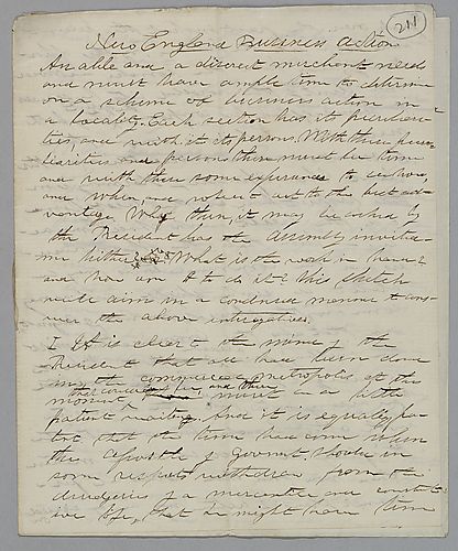 "New England Business Action," J. M. Spear