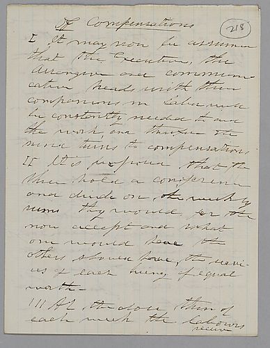 "Of Compensation," by J. M. Spear