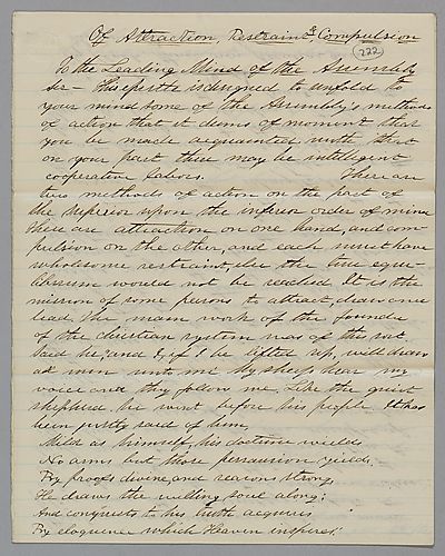 "Of Attraction, Restraint and Compulsion," by J. M. Spear