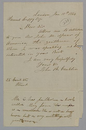 John B. Conklin to Samuel Cuppy