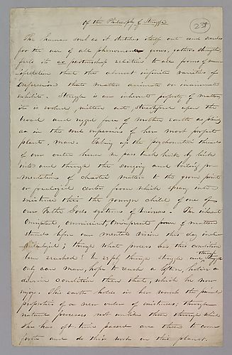 "Of the Philosophy of Struggle," with a letter by Spear to Sheldon