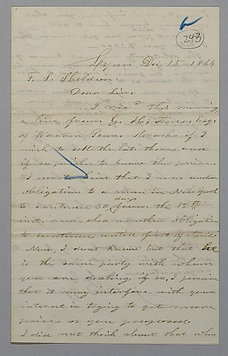 J. Buffum to T. S. Sheldon