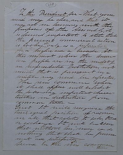 "To the President," signed Benjamin Franklin [J. M. Spear]
