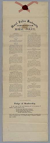 Moral Police Fraternity Constitution and Letter of Instruction