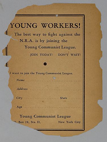 "Youth Confronts the Blue Eagle", By Gil Green