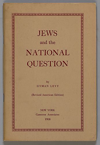 "Jews and the National Question", By Hyman Levy