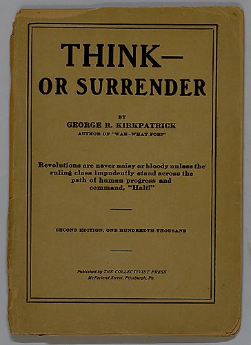 "Think or Surrender", By George R. Kirkpatrick