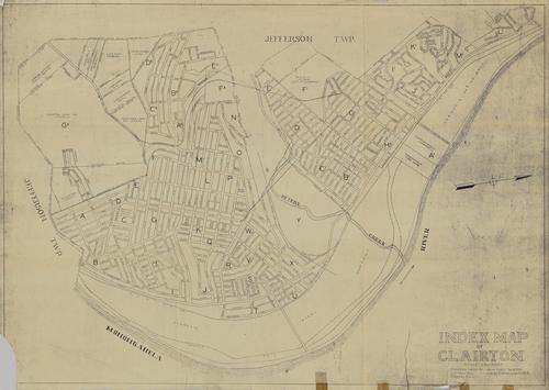 Clairton index map, reduced and traced by John Marcy