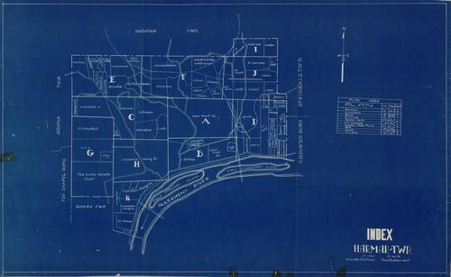 Harmar Township index map, drawn by J. Schutzman and traced by N. A. Barnhart