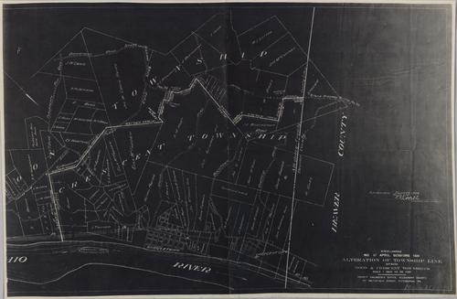 Alteration of township line between Moon and Crescent Township, no. 67 April Sessions 1924, Allegheny County Engineer's Office