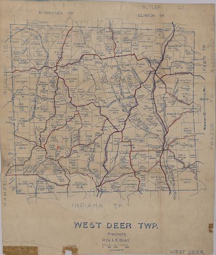 West Deer Township, showing precincts for 12th L. E. District