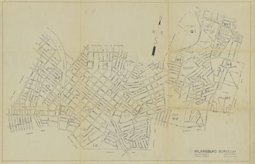 Wilkinsburg Borough map, drawn and traced by J. E. Sandulak