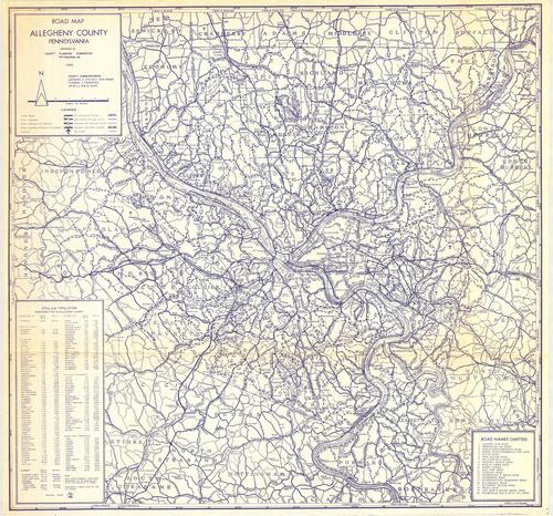 Road map of Allegheny County, Pennsylvania, prepared by the County Planning Commission