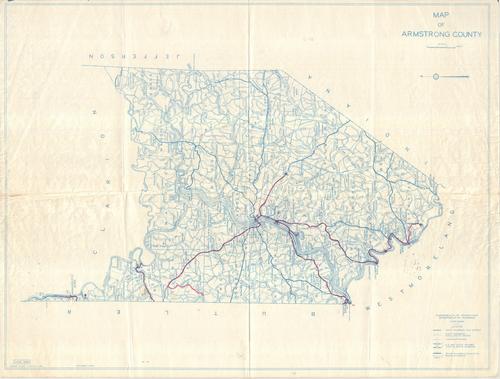 Map of Armstrong County, prepared by the Pennsylvania Department of Highways