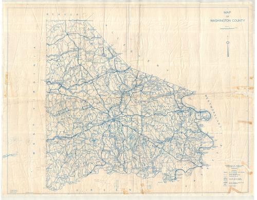 Map of Washington County, prepared by the Pennsylvania Department of Highways